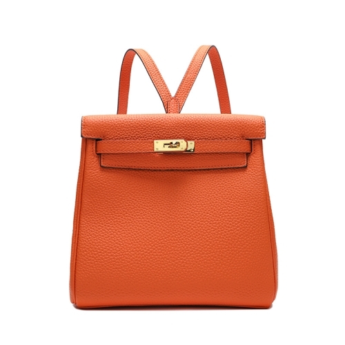 Mini sacs à dos en cuir avec ceinture orange 2021